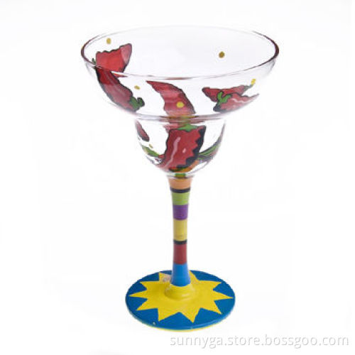 Margarita Glasses by Hand-painting, Various in Different Kinds of Design